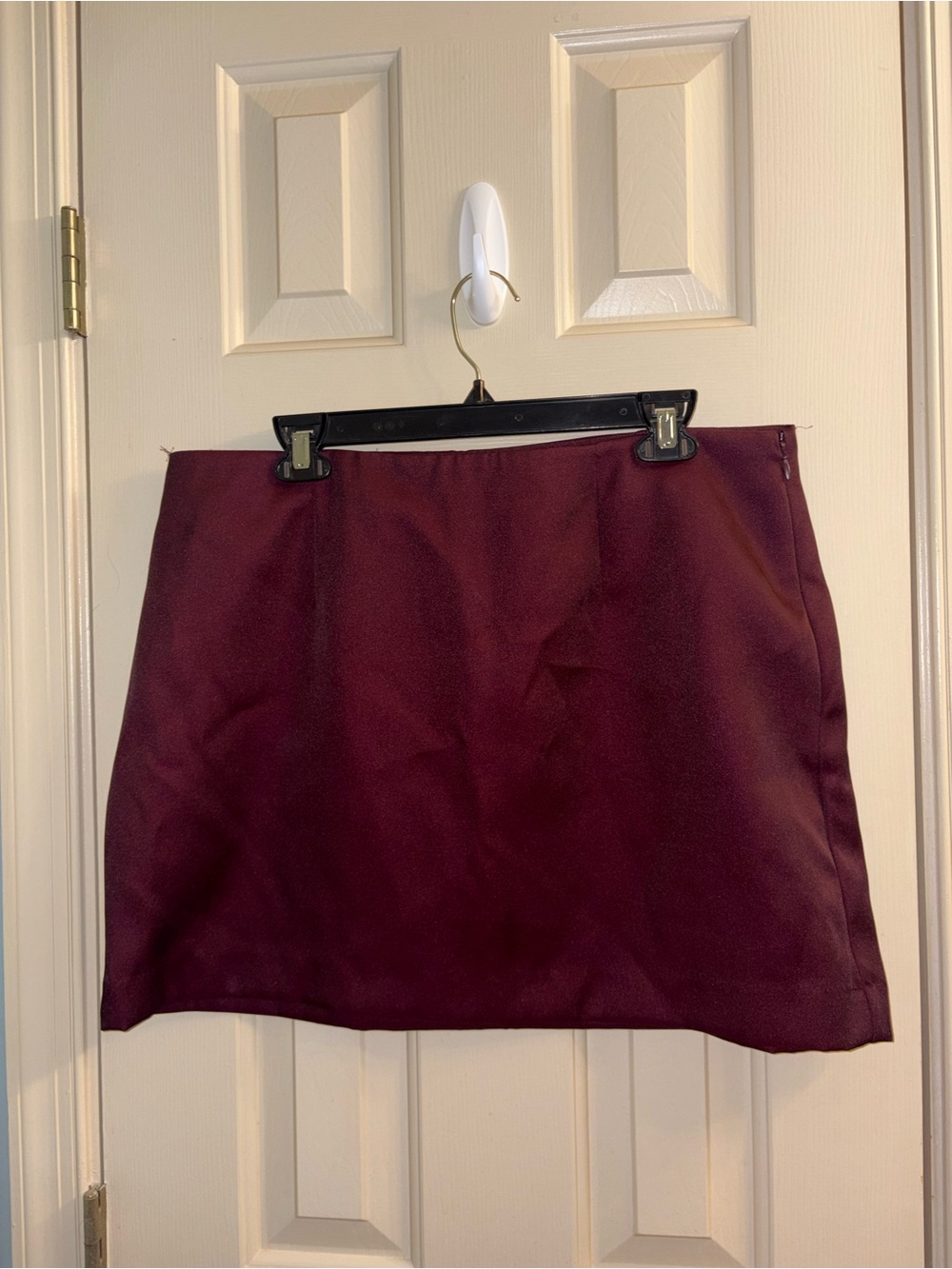 a new day Burgundy Mini Skirt